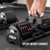 Rep Fitness Quickdraw Adjustable Dumbbells, Multiple weight ranges available including: 5-30, 5-40,5-50 and 5-60 lbs(5-50 lbs)
