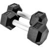 Rep Fitness Rubber Hex Dumbbell(s) – Singles (55LB +) and Pairs (5LB – 50LB) – Low Odor, Fully Knurled Handle(12.5 LB Pair)