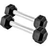 Rep Fitness Rubber Hex Dumbbell(s) – Singles (55LB +) and Pairs (5LB – 50LB) – Low Odor, Fully Knurled Handle(2.5 LB Pair)
