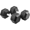 Rep Fitness Rubber Hex Dumbbell(s) – Singles (55LB +) and Pairs (5LB – 50LB) – Low Odor, Fully Knurled Handle(50 LB Pair)