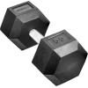 Rep Fitness Rubber Hex Dumbbell(s) – Singles (55LB +) and Pairs (5LB – 50LB) – Low Odor, Fully Knurled Handle(55 LB SINGLE DB)
