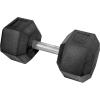 Rep Fitness Rubber Hex Dumbbell(s) – Singles (55LB +) and Pairs (5LB – 50LB) – Low Odor, Fully Knurled Handle(60 LB SINGLE DB)