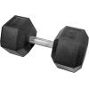 Rep Fitness Rubber Hex Dumbbell(s) – Singles (55LB +) and Pairs (5LB – 50LB) – Low Odor, Fully Knurled Handle(65 LB SINGLE DB)