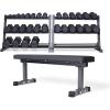 REP FITNESS Dumbbell Set with Bench – 5-50, 5-75 or 5-100 Rubber Hex Dumbbell Set with Either Flat or Adjustable Bench(OptionC: 5-75withFlat)