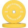REP Fitness Color Bumper Plates – Color-Coded Low Odor Rubber Olympic Plates for Strength, Conditioning, and Weightlifting(D. 35lb Yellow Pair)