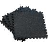 REP Fitness Interlocking Foam Tiles, 1/2″ Thick, Rubber Surface, Home Workout Base, Shock Absorbent Padding, Puzzle Design, 24″ Square Mats, Exercise Equipment Platform, Training Room Coverage(Black)