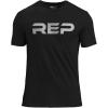 REP Fitness Men’s Daily Driver 2.0 Tri-Blend Crew Tee(Heather Black/White)
