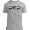 REP Fitness Men’s Daily Driver 2.0 Tri-Blend Crew Tee(Heather Gray/Black)
