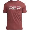 REP Fitness Men’s Daily Driver 2.0 Tri-Blend Crew Tee(Heather Maroon / White)
