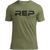 REP Fitness Men’s Daily Driver 2.0 Tri-Blend Crew Tee(Heather Olive / Black)