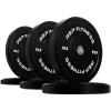 REP Fitness Rubber Bumper Plates, 5Lb to 370 lb Set Pairs, Olympic Standard Weights, Shock Absorbing Low Bounce Design, For Home Gyms, Fitness Centers, Strength Workouts, Barbell Use(210 LB Set)