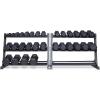 REP Fitness Rubber Hex Dumbbell Set, Adjustable Weight Pairs, Home Gym Equipment, Strength Training For Men Women, Black Coated Grips, Workout Rack Storage Optional, Heavy Lb Free Weights(5-75 lb set Black racks)