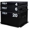 REP Fitness Stackable Soft Foam Plyo Box Set, Adjustable Plyometric Jump Box for Home Gym Workouts, Plyometric Jumping Platform for Exercise, Step Training, HIIT & CrossFit(4″  6″  and 20″)