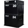 REP Fitness Stackable Soft Foam Plyo Box Set, Adjustable Plyometric Jump Box for Home Gym Workouts, Plyometric Jumping Platform for Exercise, Step Training, HIIT & CrossFit(4″  20″ and 24″)