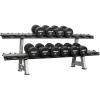 REP Fitness Urethane Coated Round Dumbbells, 5 to 100 lbs, Singles or Pairs, With or Without Rack, Steel Core, Rubber Encased, Chrome Handles, Professional Weights for Home Gym Strength Training(55-75 lb set)