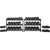 REP Fitness Urethane Coated Round Dumbbells, 5 to 100 lbs, Singles or Pairs, With or Without Rack, Steel Core, Rubber Encased, Chrome Handles, Professional Weights for Home Gym Strength Training(5-100 lb set with 3 Tier Rack)