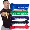 Rep Fitness Pull-Up Bands – Assisted Pullup and Resistance Stretch Bands for Strength and Conditioning, Weightlifting, Gymnastics, Mobility and Power-Lifting – Sold as Single Bands or Sets(H- Bundle 1: Red  Black  Purple  Green  Blue)