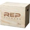 Rep Plyometric Wood Jump Box | CrossFit & Strength Training | 12 to 30″ Range of Wooden Step Platforms | Gym & Sports Workouts | Fitness, Exercise, Physical Therapy Equipment | Pro Conditioning Tool(Large  30″ x 24″ x 20″)